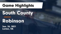 South County  vs Robinson  Game Highlights - Jan. 26, 2021