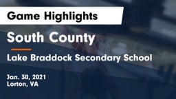 South County  vs Lake Braddock Secondary School Game Highlights - Jan. 30, 2021