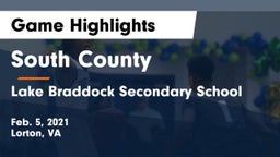 South County  vs Lake Braddock Secondary School Game Highlights - Feb. 5, 2021