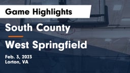 South County  vs West Springfield  Game Highlights - Feb. 3, 2023