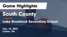 South County  vs Lake Braddock Secondary School Game Highlights - Feb. 10, 2023
