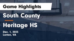 South County  vs Heritage HS Game Highlights - Dec. 1, 2023