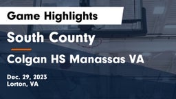 South County  vs  Colgan HS Manassas VA Game Highlights - Dec. 29, 2023