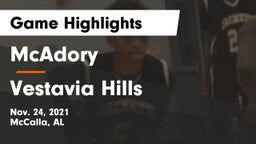 McAdory  vs Vestavia Hills  Game Highlights - Nov. 24, 2021
