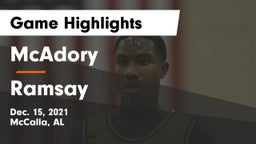 McAdory  vs Ramsay  Game Highlights - Dec. 15, 2021