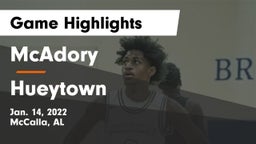 McAdory  vs Hueytown  Game Highlights - Jan. 14, 2022