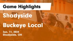 Shadyside  vs Buckeye Local  Game Highlights - Jan. 11, 2024