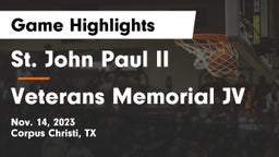 St. John Paul II  vs Veterans Memorial JV Game Highlights - Nov. 14, 2023