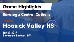 Saratoga Central Catholic  vs Hoosick Valley HS Game Highlights - Jan 6, 2017