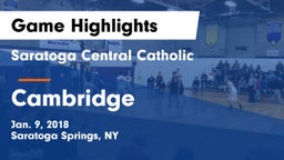 Saratoga Central Catholic  vs Cambridge Game Highlights - Jan. 9, 2018