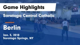 Saratoga Central Catholic  vs Berlin Game Highlights - Jan. 5, 2018