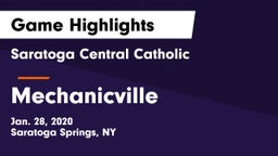 Saratoga Central Catholic  vs Mechanicville  Game Highlights - Jan. 28, 2020