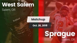 Matchup: West Salem vs. Sprague  2018