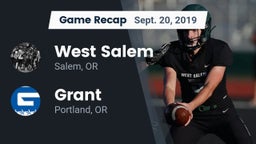 Recap: West Salem  vs. Grant  2019