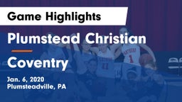 Plumstead Christian  vs Coventry  Game Highlights - Jan. 6, 2020