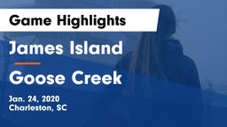 James Island  vs Goose Creek  Game Highlights - Jan. 24, 2020