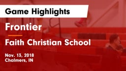 Frontier  vs Faith Christian School Game Highlights - Nov. 13, 2018