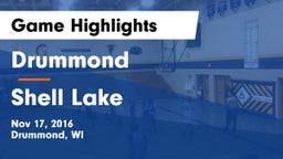 Drummond  vs Shell Lake Game Highlights - Nov 17, 2016