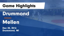 Drummond  vs Mellen Game Highlights - Dec 20, 2016