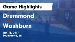 Drummond  vs Washburn Game Highlights - Jan 13, 2017