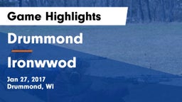 Drummond  vs Ironwwod Game Highlights - Jan 27, 2017
