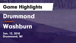 Drummond  vs Washburn Game Highlights - Jan. 12, 2018