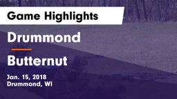 Drummond  vs Butternut Game Highlights - Jan. 15, 2018