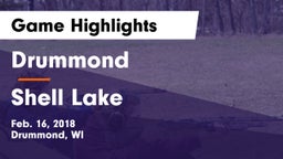 Drummond  vs Shell Lake Game Highlights - Feb. 16, 2018