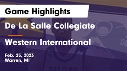 De La Salle Collegiate vs Western International  Game Highlights - Feb. 25, 2023