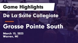 De La Salle Collegiate vs Grosse Pointe South  Game Highlights - March 15, 2023