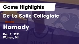 De La Salle Collegiate vs Hamady  Game Highlights - Dec. 2, 2023