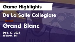 De La Salle Collegiate vs Grand Blanc  Game Highlights - Dec. 12, 2023