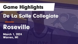 De La Salle Collegiate vs Roseville  Game Highlights - March 1, 2024