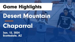 Desert Mountain  vs Chaparral  Game Highlights - Jan. 12, 2024