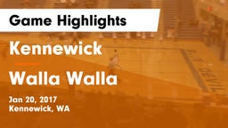 Kennewick  vs Walla Walla  Game Highlights - Jan 20, 2017