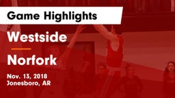 Westside  vs Norfork Game Highlights - Nov. 13, 2018