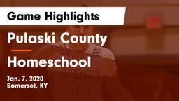 Pulaski County  vs Homeschool Game Highlights - Jan. 7, 2020