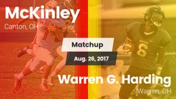 Matchup: McKinley  vs. Warren G. Harding  2017