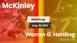Matchup: McKinley  vs. Warren G. Harding  2019
