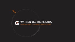 Highlight of Watson 16U  Highlights 