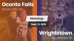 Matchup: Oconto Falls High vs. Wrightstown  2018