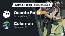 Recap: Oconto Falls  vs. Coleman  2021