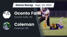 Recap: Oconto Falls  vs. Coleman  2022