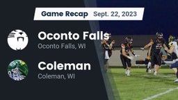 Recap: Oconto Falls  vs. Coleman  2023