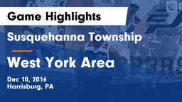 Susquehanna Township  vs West York Area  Game Highlights - Dec 10, 2016