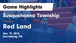 Susquehanna Township  vs Red Land  Game Highlights - Dec 19, 2016