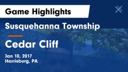 Susquehanna Township  vs Cedar Cliff  Game Highlights - Jan 10, 2017