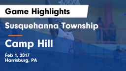 Susquehanna Township  vs Camp Hill  Game Highlights - Feb 1, 2017