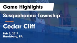 Susquehanna Township  vs Cedar Cliff  Game Highlights - Feb 3, 2017