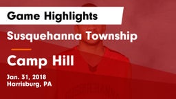 Susquehanna Township  vs Camp Hill  Game Highlights - Jan. 31, 2018